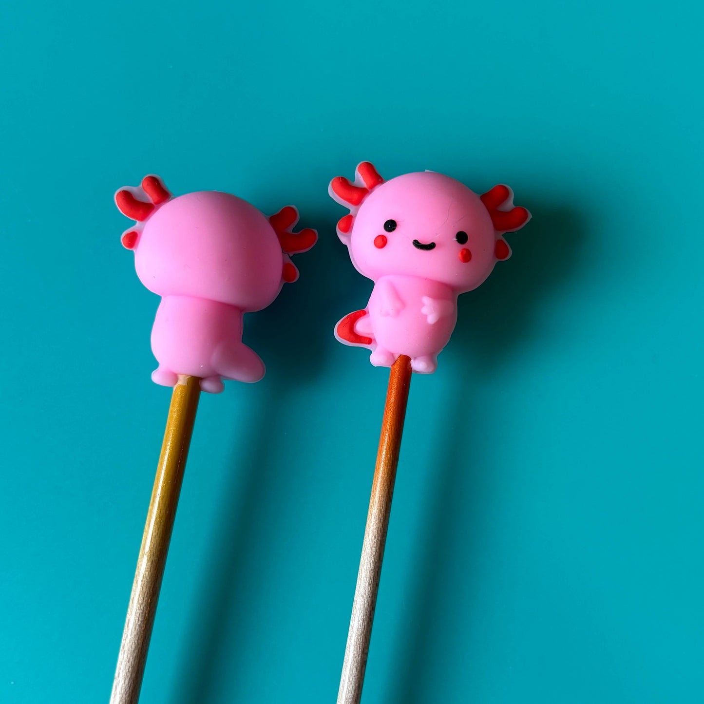 Comma Craft - Knitting Needle Point Protectors - 3D Axolotl Animals Cute