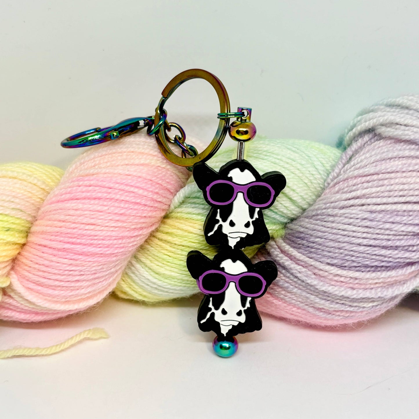 Knitting Keychain - Point Protector Leash - Notions for Bag: Seafoam green