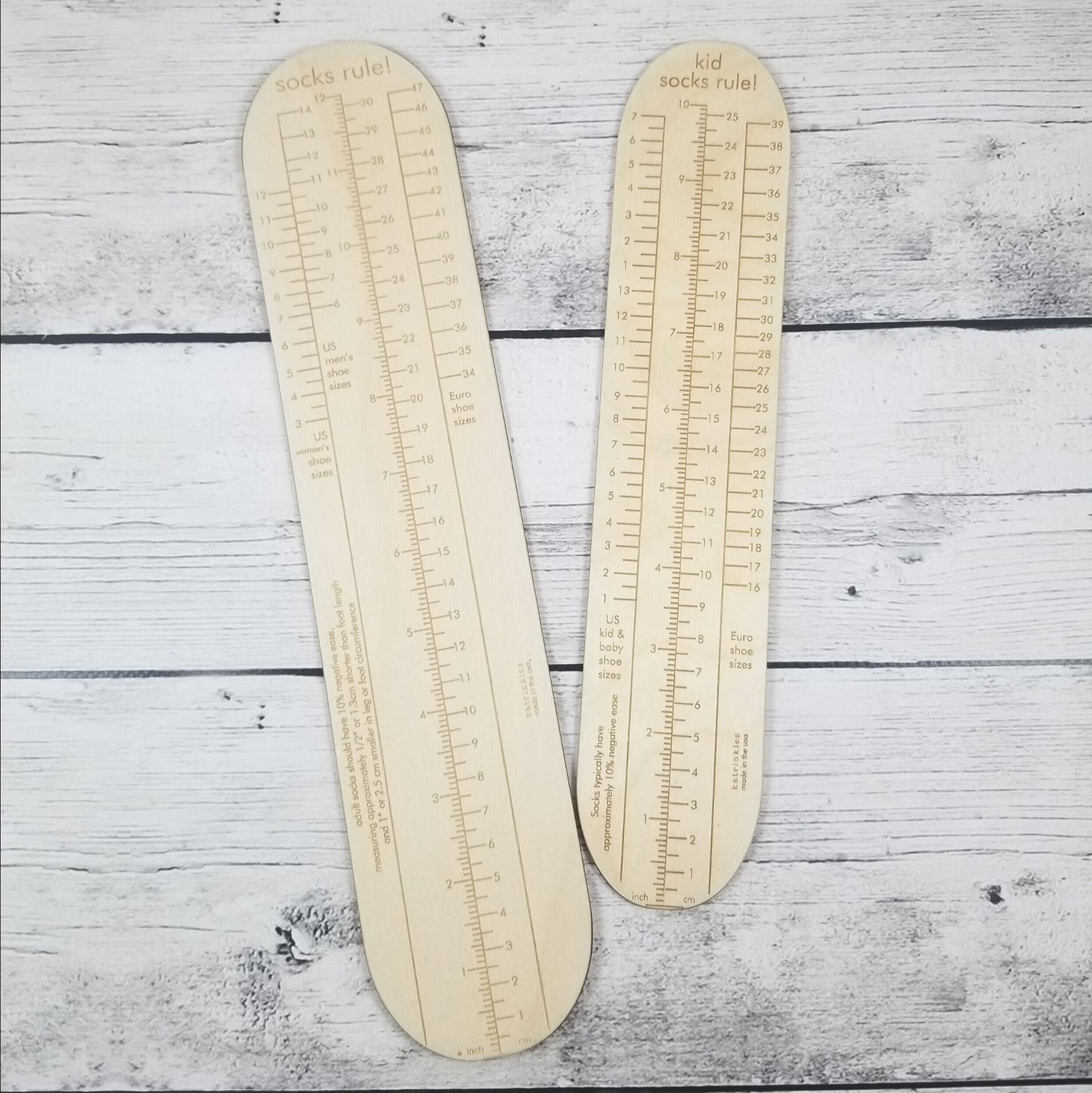 Katrinkles Socks Rule! - Ruler for Measuring Socks - Adult