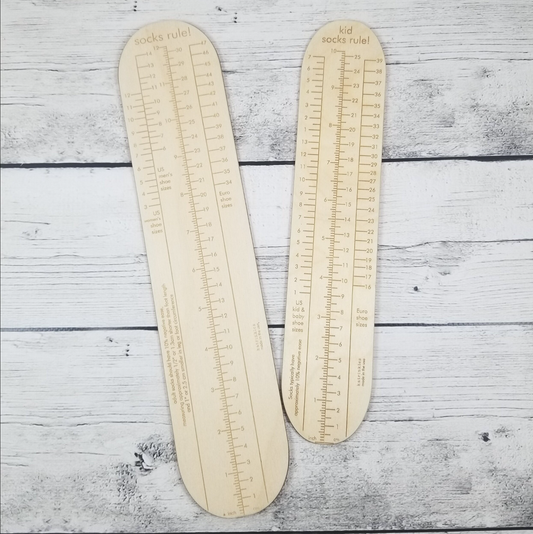 Katrinkles Socks Rule! - Ruler for Measuring Socks - Adult