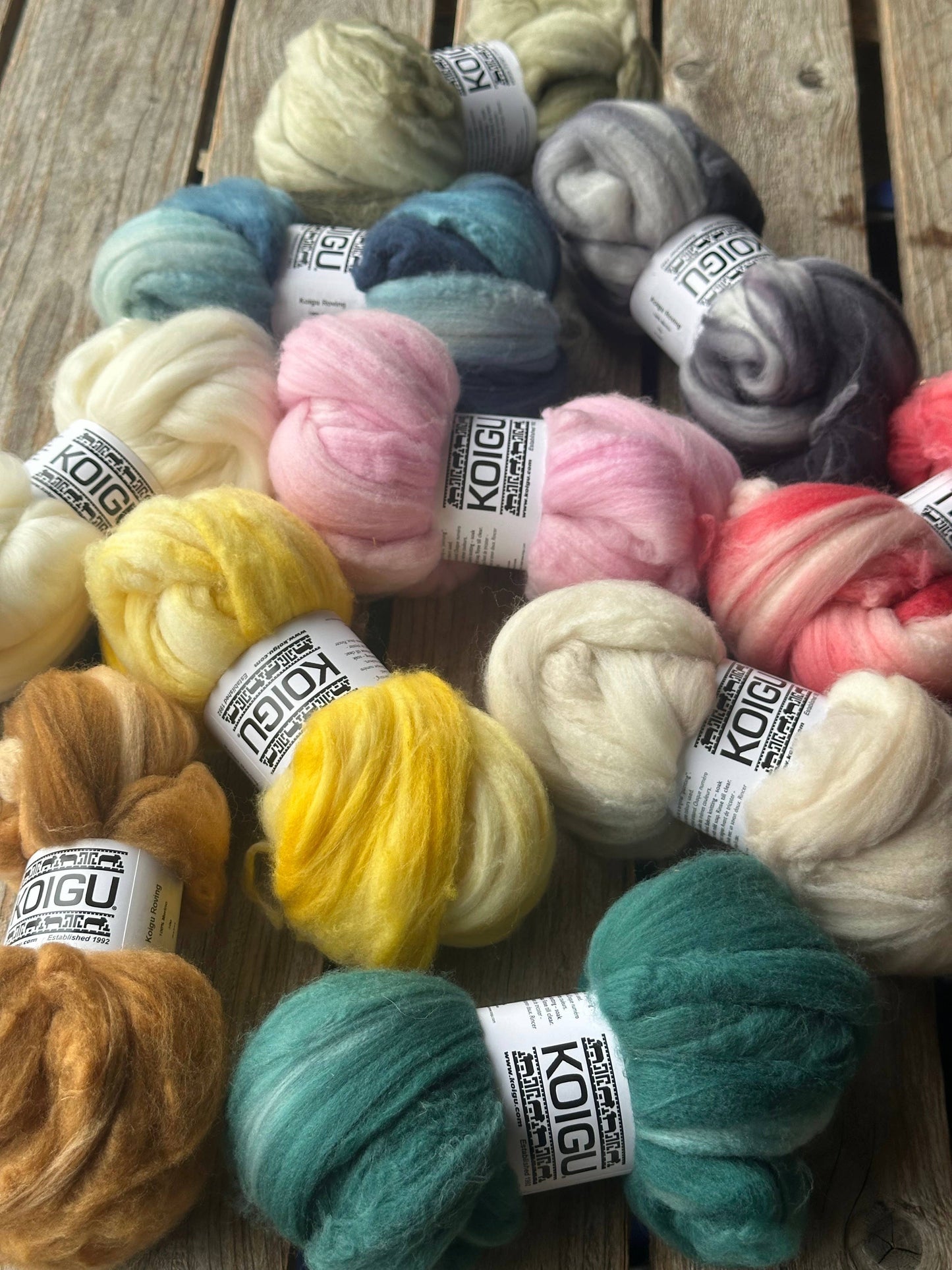 KOIGU Merino Fiber - 50g Roving Bundles